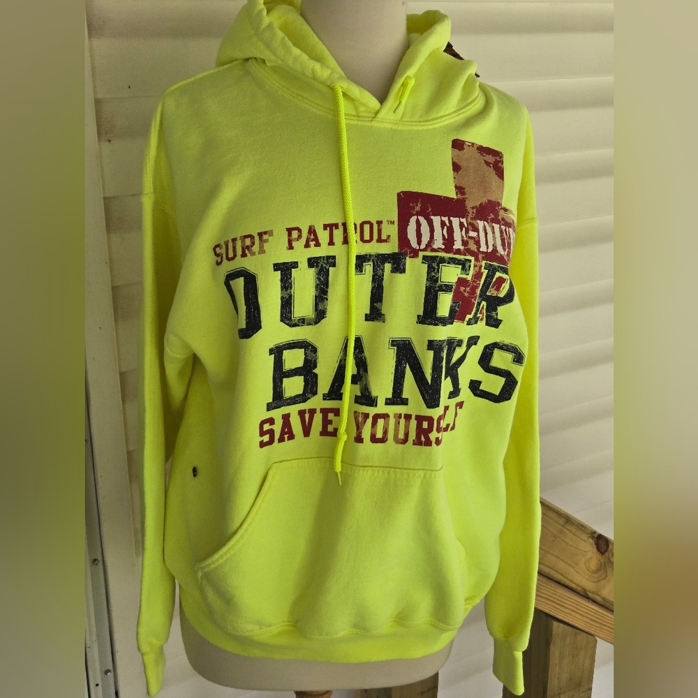 Gildan: Neon Yellow Outer Banks Hoodie